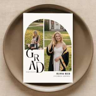 Grad Afstudeer Foto Collage Grad Feest Uitnodiging