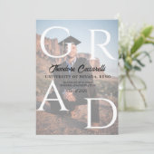 GRAD, Afstudeeraankondiging & Uitnodiging met twee (Staand voorkant)