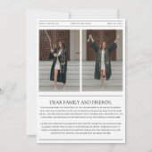 Grad Afstudeerfoto Collage Krant Afstuderen Aankondiging (Achterkant)