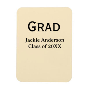 Grad afstudeerjaar naam in vette letters 20XX geel Magneet