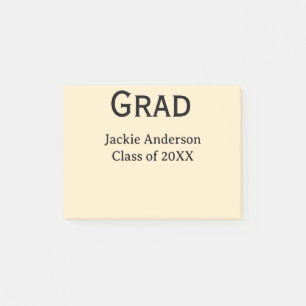 Grad afstudeerjaar naam in vette letters 20XX geel Post-it® Notes