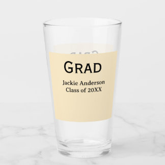 Grad afstudeerjaar naam in vette letters geel past glas