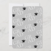 GRAD Afstudeerklas Aangepaste foto Moderne Afstude Aankondiging (Achterkant)