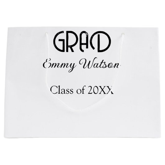 Grad afstudeernaam klas van 20XX sim Groot Cadeauzakje (Voorkant)