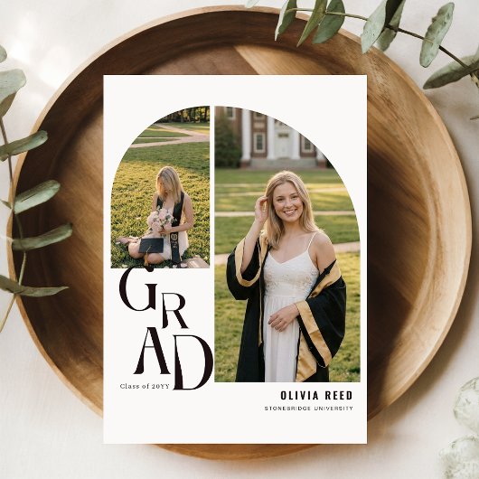 Grad Arch Foto Collage Afstudeerfeest Kaart