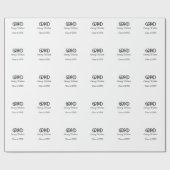 Grad bold letter graduation name class of 20XX sim Cadeaupapier (Vlak)