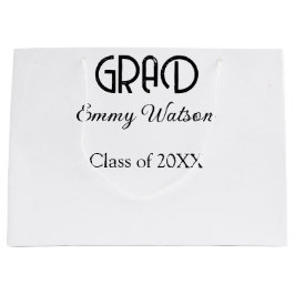 Grad bold letter graduation name class of 20XX sim Groot Cadeauzakje
