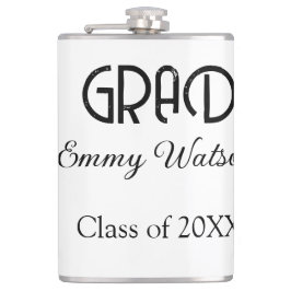 Grad bold letter graduation name class of 20XX sim Heupfles