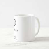 Grad bold letter graduation name class of 20XX sim Koffiemok (Voorkant rechts)