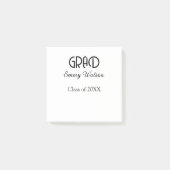Grad bold letter graduation name class of 20XX sim Post-it® Notes (Voorkant)