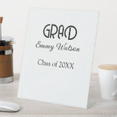 Grad bold letter graduation name class of 20XX sim Reclamebord Met Voetstuk (Insitu)