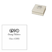 Grad bold letter graduation name class of 20XX sim Rubberstempel (Gestempeld)