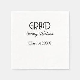 Grad bold letter graduation name class of 20XX sim Servet