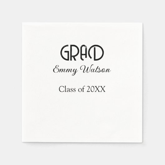 Grad bold letter graduation name class of 20XX sim Servet (Voorkant)