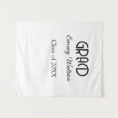 Grad bold letter graduation name class of 20XX sim Wandkleed (Voorkant (horizontaal))