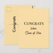 grad boy add name congrats date year text briefkaart (Voorkant / Achterkant)