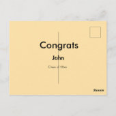 grad boy add name congrats date year text briefkaart (Achterkant)