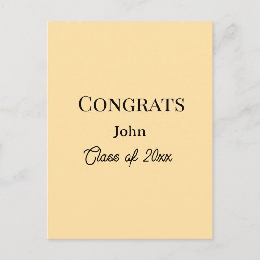 grad boy add name congrats date year text briefkaart (Voorkant)