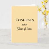grad boy add name congrats date year text kaart (Gele Bloem)