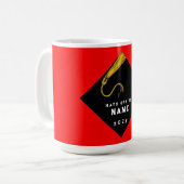Grad Cap Beker Koffiemok (Voorkant links)