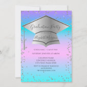 Grad Cap,Diamanten Frame Holografische Afstuderen Kaart (Voorkant)