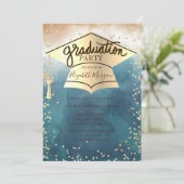 Grad Cap,Diamonds Verfspatten Afstuderen  Kaart (Staand voorkant)