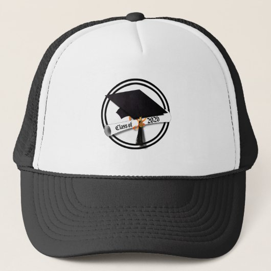 Grad Cap Diploma Klas van 2026 Afstuderen Trucker Pet (Voorkant)