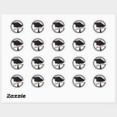 Grad Cap Diploma Klas van 2027 Afstuderen Ronde Sticker (Vel)