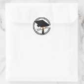 Grad Cap Diploma Klas van 2027 Afstuderen Ronde Sticker (Tas)