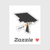 Grad Cap Diploma Klas van 2027 Afstuderen Sticker (Vel)