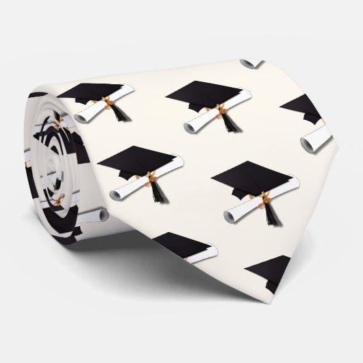 Grad Cap en Diploma Afstuderen Stropdas (Opgerold)