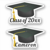 Grad Cap Graduation Sticker (Voorkant)