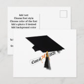 Grad Cap Klas van 2026 Afstuderen Briefkaart (Voorkant / Achterkant)