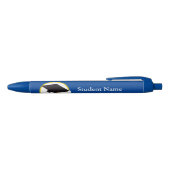 Grad Cap met diploma afstuderen Blauwe Inkt Pen (Bovenkant)