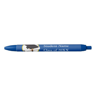 Grad Cap met diploma afstuderen Blauwe Inkt Pen