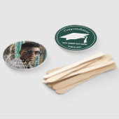 Grad Cap Modern Graduate Photo Dark Green Handwaaier (Niet-gemonteerd)