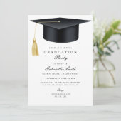 Grad cap modern graduation ceremony kaart (Staand voorkant)