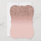 Grad Cap Roze Goud Glitter Ombre Afstuderen Kaart (Achterkant)