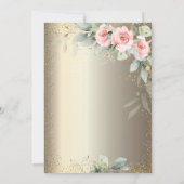 Grad Cap,Wijn Glas,Boho Bloemen Afstuderen Kaart (Achterkant)