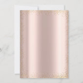 Grad Cap,Wijn Glas,Confetti Roze Gouden Afstuderen Kaart (Achterkant)