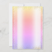 Grad Cap,Zwarte Strik Wijn Glas,Confetti Ombre Kaart (Achterkant)
