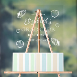 Grad Club Beach Party Acryl Bord