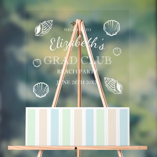 Grad Club Beach Party Acryl Bord (Neutraal)