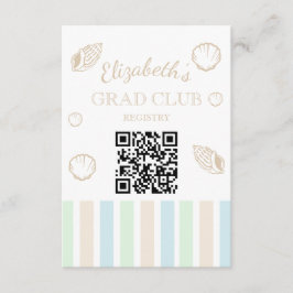 Grad Club Beach Party Registry Informatiekaartje