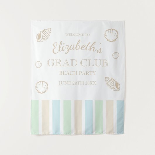 Grad Club Beach Party Wandkleed (Voorkant)