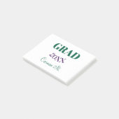 grad congrats green purple bold year 20XX graduate Post-it® Notes (Schuin)