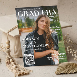 Grad Era Trendy Graduation Magazine Photo Collage Kaart