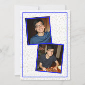 GRAD FEEST - Marineblauwe Kleuren - 2 Foto Kaart (Achterkant)