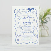 Grad Feest Retro Uitnodiging Klas van 2025,Whimsis (Staand voorkant)