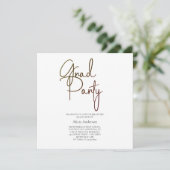Grad Feest Uitnodiging | Laga Lettertype Zwart Wit (Staand voorkant)